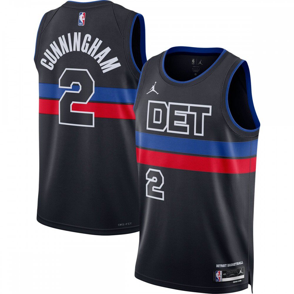 Cade Cunningham Detroit Pistons Jordan Brand 2022/23 Statement Edition Swingman Jersey - Black-Pro Kit Vault | Brand New 26/27 Sports Jerseys
